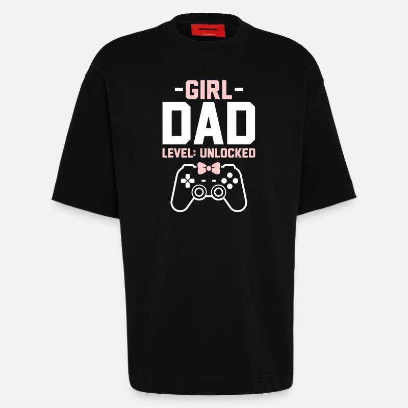 Werdender Papa & Vater, Geburt Tochter Mädchen - Heavyweight T-Shirt - made by SPREAD - SOLID BLACK