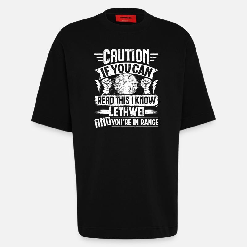 Lethwei-Krieger Myanmar Boxtraining Burmesen - Heavyweight T-Shirt - made by SPREAD  - SOLID BLACK