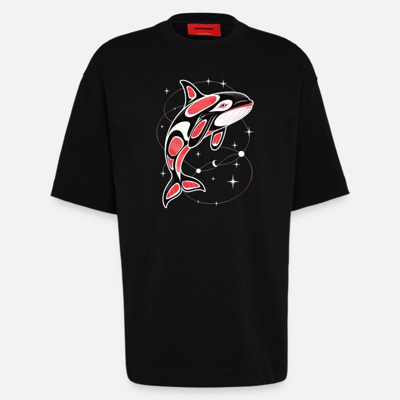 Orca T-Shirt Killerwal Wal - Heavyweight T-Shirt - made by SPREAD  - SOLID BLACK