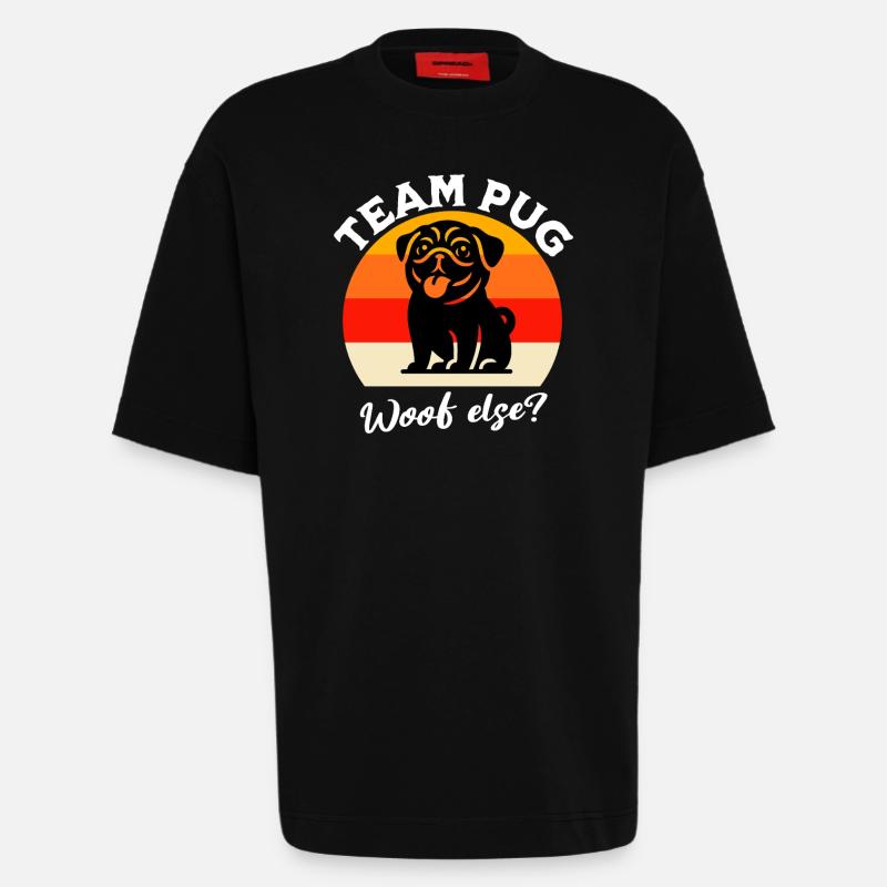 Team Mops - Heavyweight T-Shirt - made by SPREAD  - SOLID BLACK