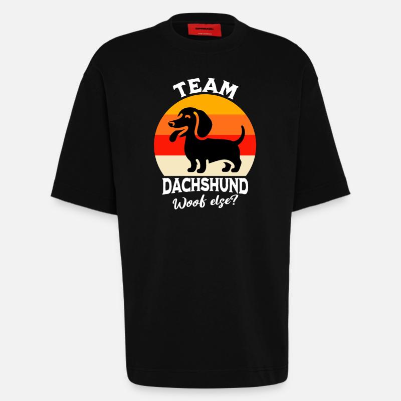 Team Dackel - Heavyweight T-Shirt - made by SPREAD  - SOLID BLACK