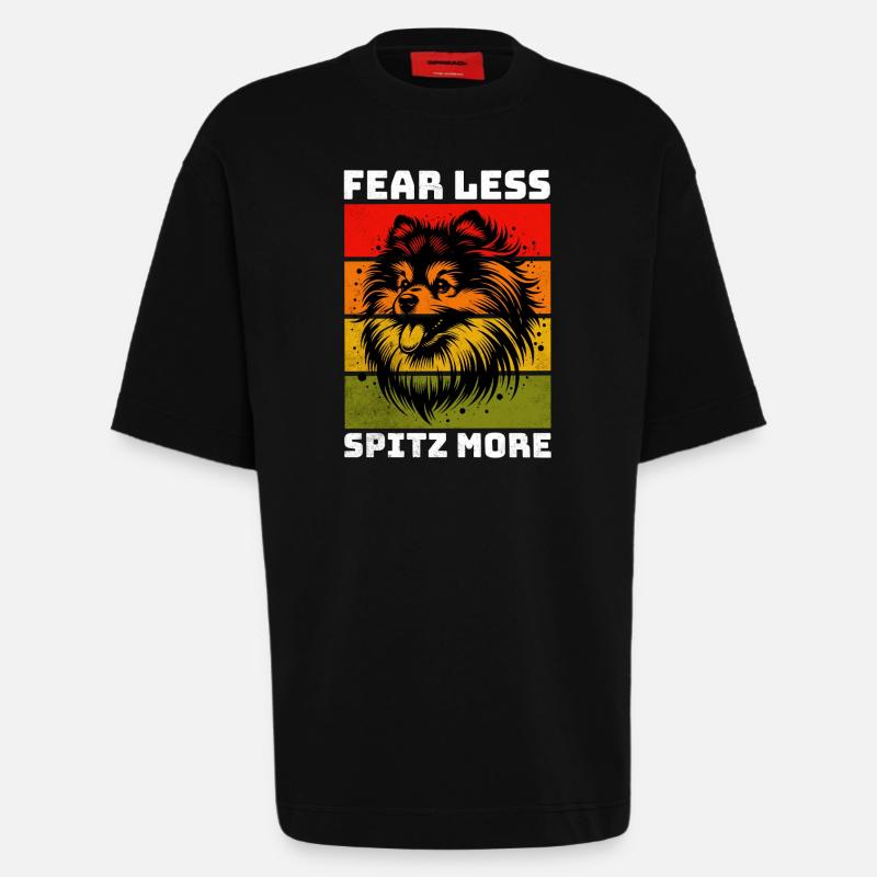 German Spitz Spitz Dwarf Spitz - Heavyweight T-Shirt - made by SPREAD  - SOLID BLACK