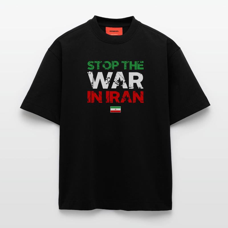 Stop den Irangkrieg - Iran Frieden Heavyweight T-Shirt - made by SPREAD 