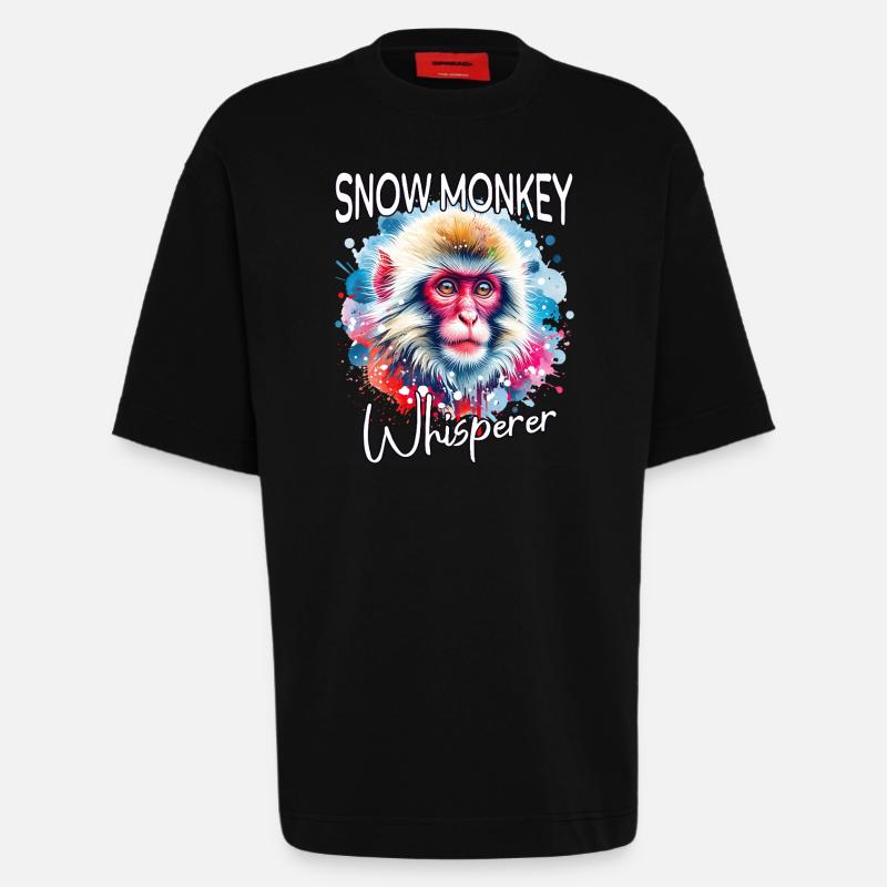 Schneeaffe Flüsterer - Heavyweight T-Shirt - made by SPREAD  - SOLID BLACK
