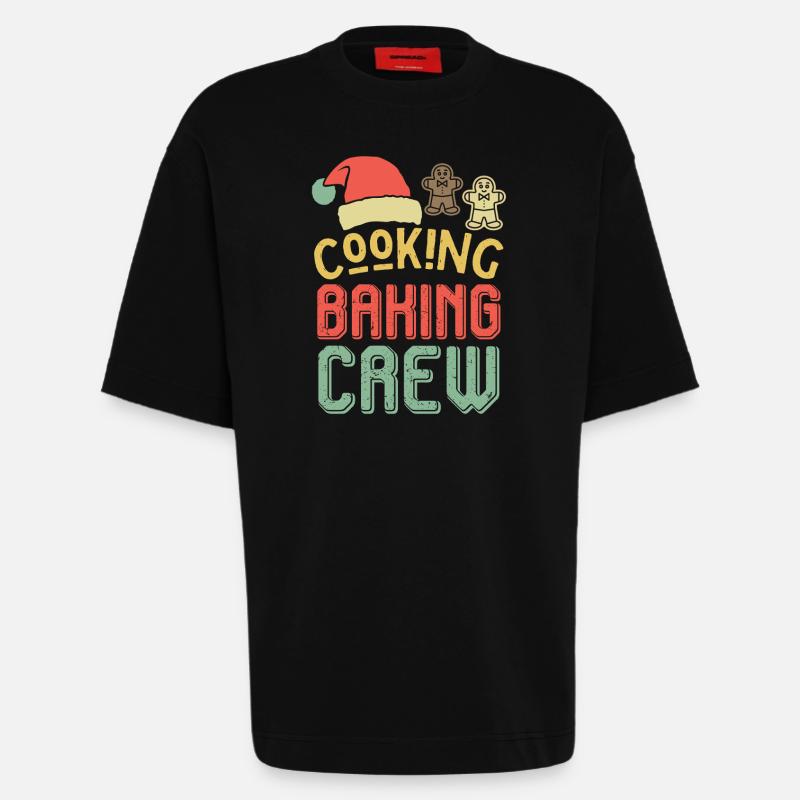 Weihnachts-Backcrew – Cooking Baking Crew - Heavyweight T-Shirt - made by SPREAD - SOLID BLACK