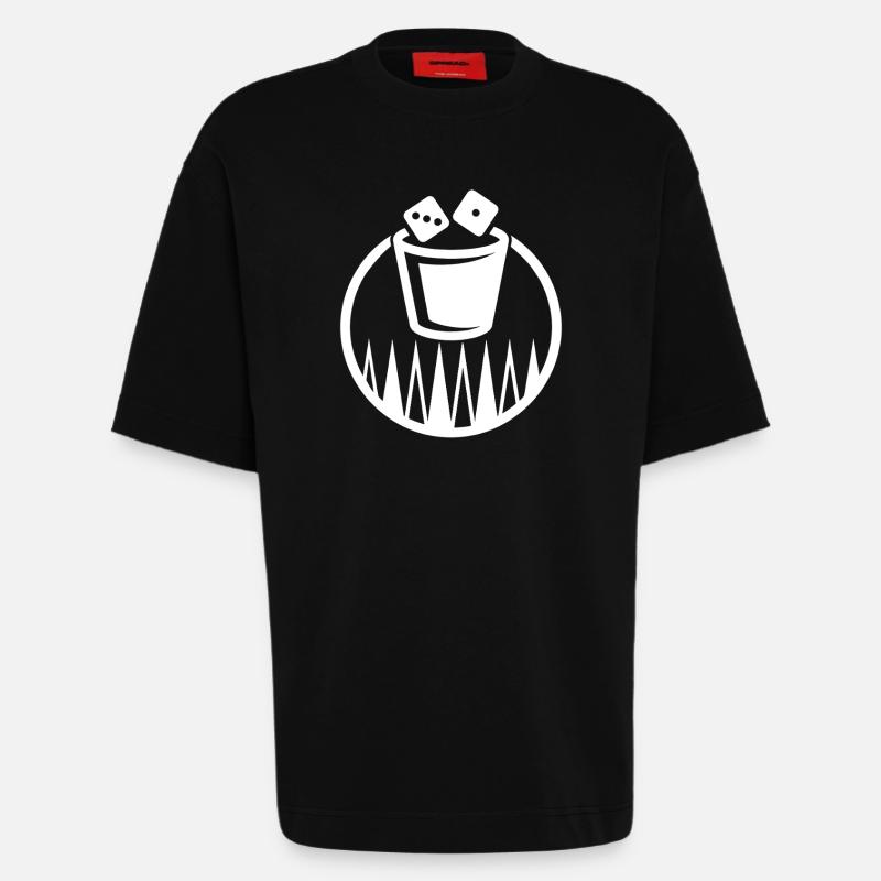 Backgammon | Brettspiel | Geschenk - Heavyweight T-Shirt - made by SPREAD - SOLID BLACK