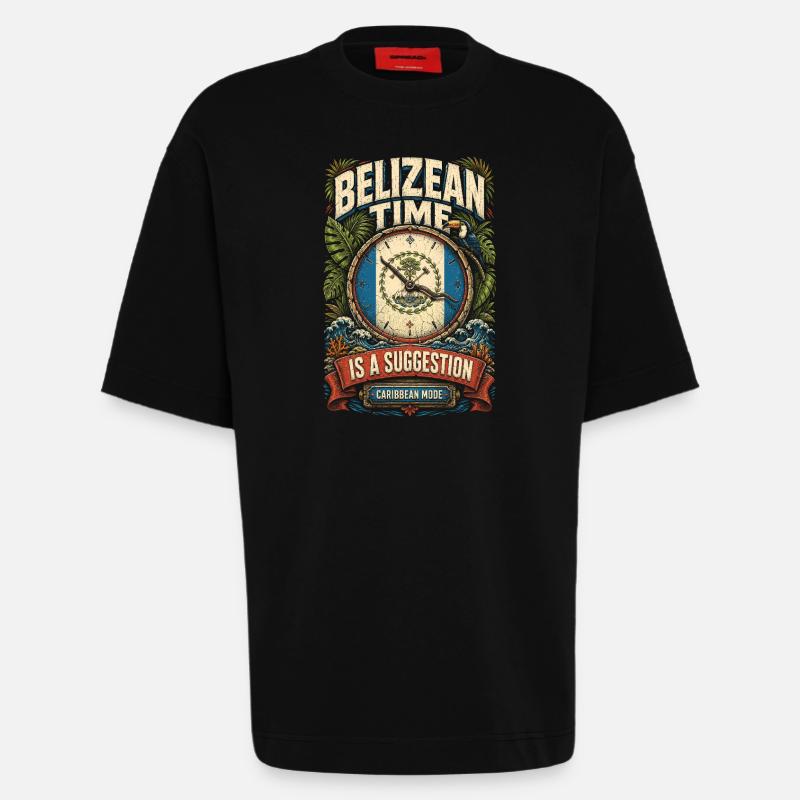 Belize Belizean Root - Heavyweight T-Shirt - made by SPREAD  - SOLID BLACK