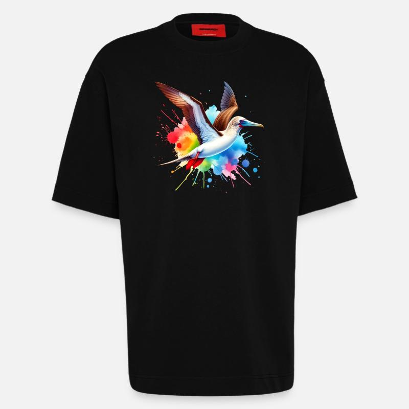 Red-footed booby gift - Heavyweight T-Shirt - made by SPREAD  - SOLID BLACK