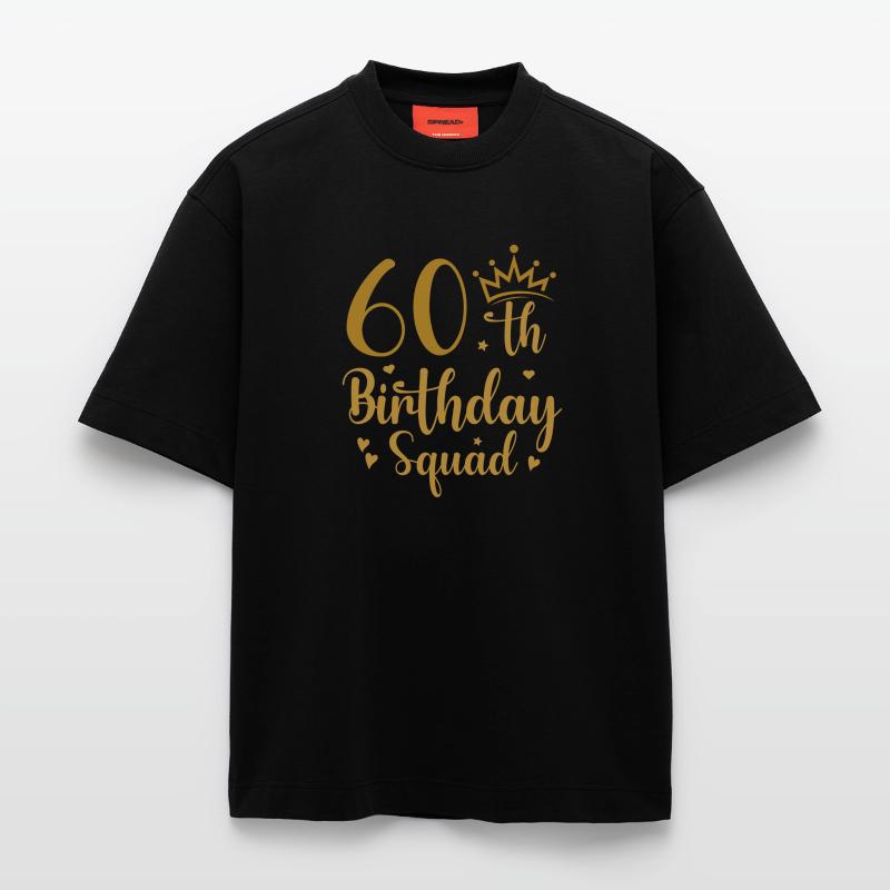 Effectif pour le 60e anniversaire T-shirt bio épais oversize fabriqué en UE