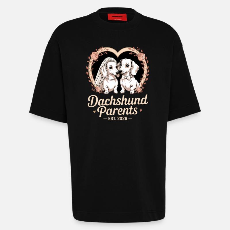 Dackel Eltern 2026 - Heavyweight T-Shirt - made by SPREAD  - SOLID BLACK