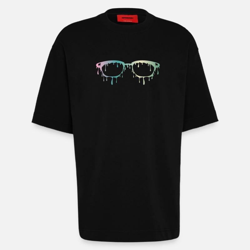 Coole Brille - Heavyweight T-Shirt - made by SPREAD - SOLID BLACK