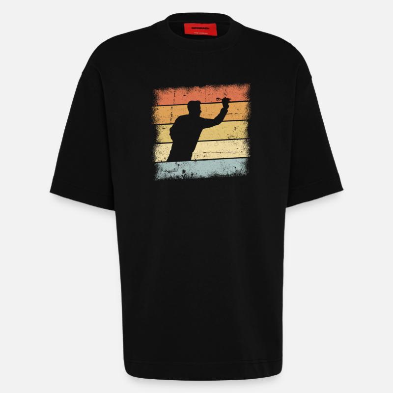 Dart Geschenk - Heavyweight T-Shirt - made by SPREAD  - SOLID BLACK