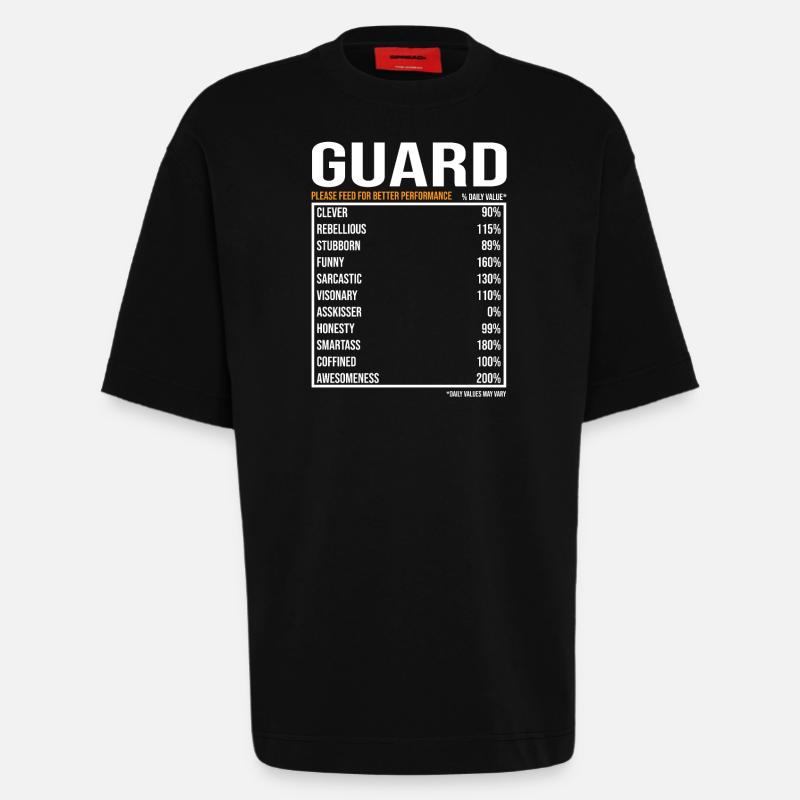 Security Guard Guard Guard Gift - Heavyweight T-Shirt - made by SPREAD  - SOLID BLACK