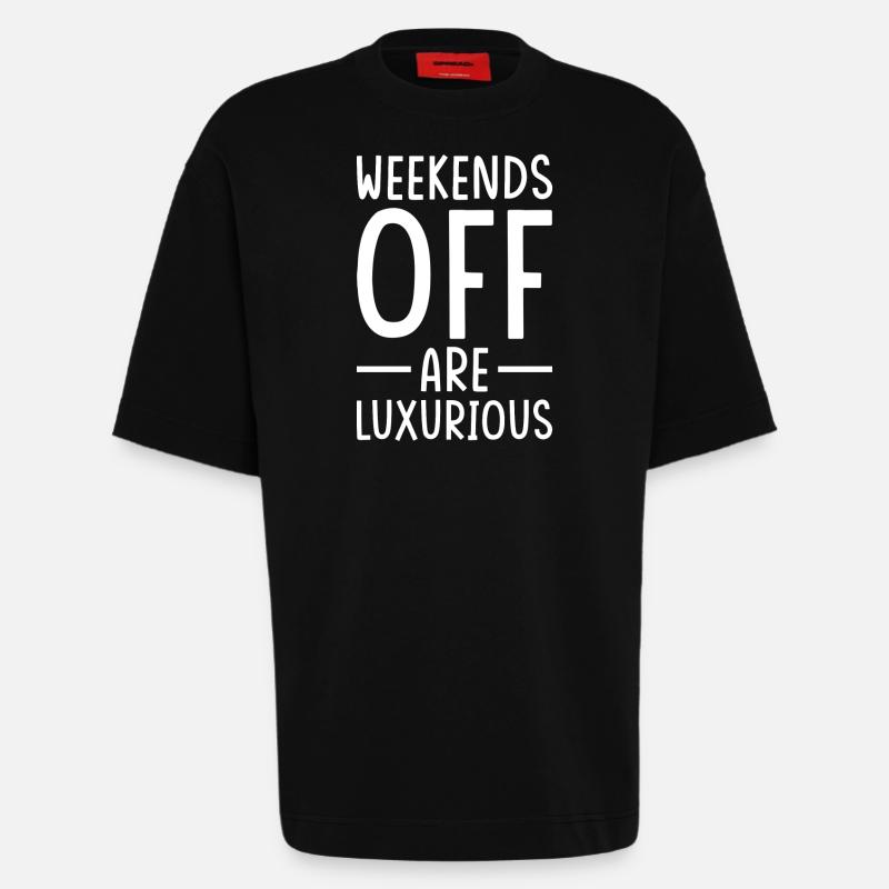Weekend Saying Free Weekend - Heavyweight T-Shirt - made by SPREAD  - SOLID BLACK
