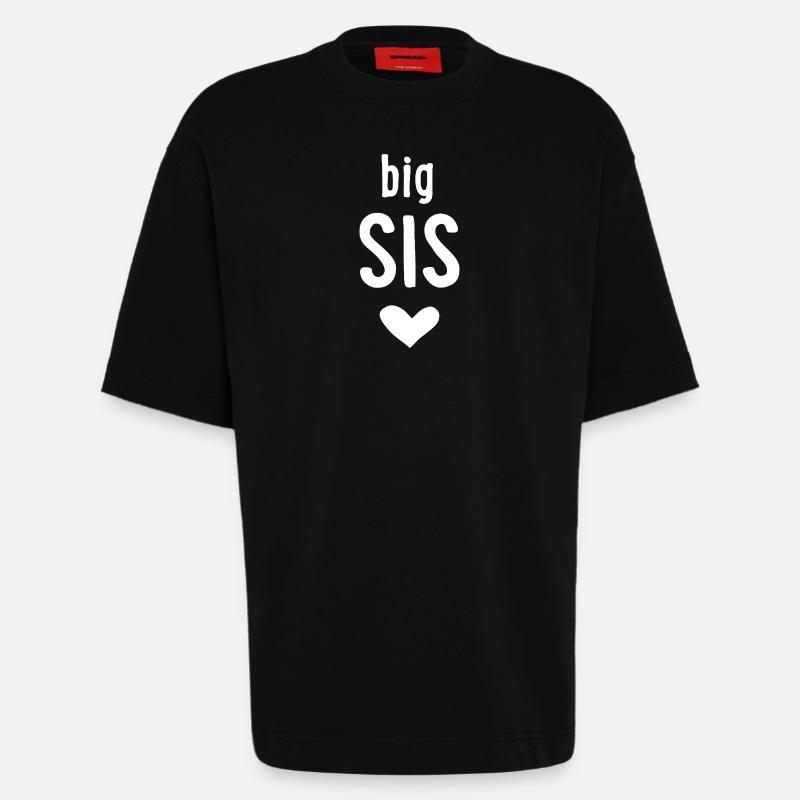 big sis - Heavyweight T-Shirt - made by SPREAD  - SOLID BLACK