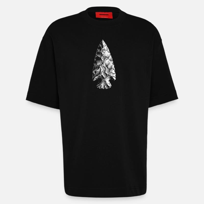 pointe de flèche - T-shirt bio épais oversize fabriqué en UE - SOLID BLACK