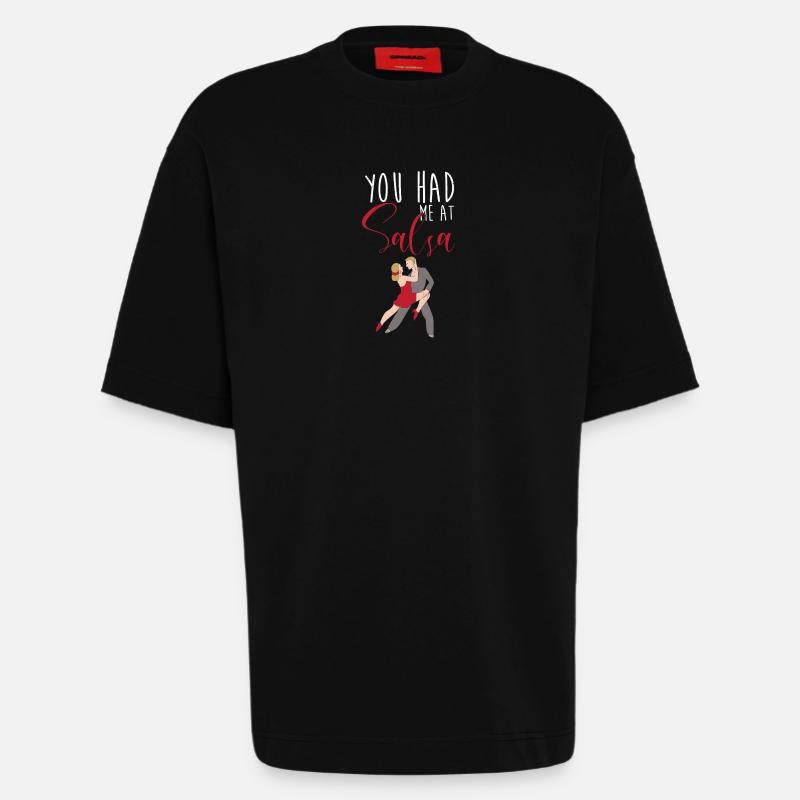 Danseuse de salsa Danseuse - T-shirt bio épais oversize fabriqué en UE - SOLID BLACK