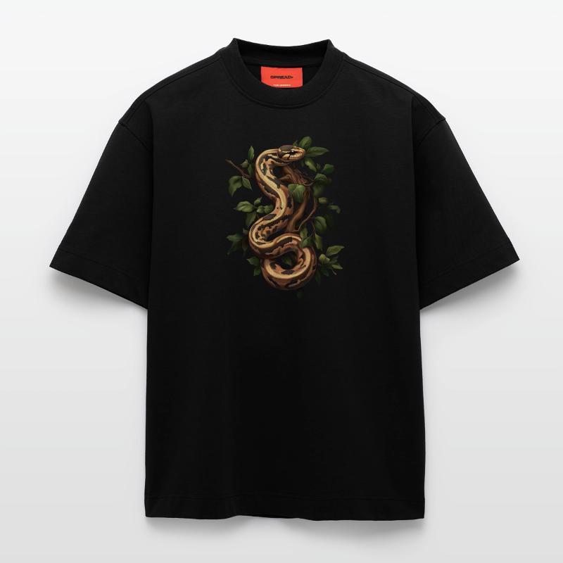 Roi Python Serpents Amoureux Terrarium Python T-shirt bio épais oversize fabriqué en UE
