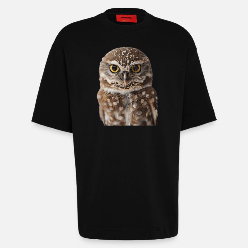 Eule - Heavyweight T-Shirt - made by SPREAD  - SOLID BLACK