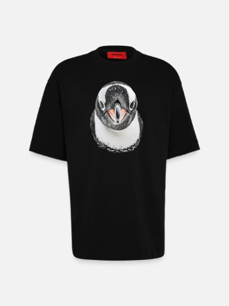 Penguin - Heavyweight T-Shirt - made by SPREAD - SOLID BLACK