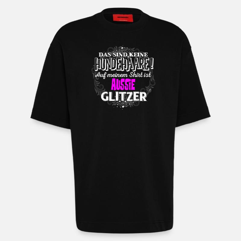 AUSSIE - Glitzer - Heavyweight T-Shirt - made by SPREAD  - SOLID BLACK