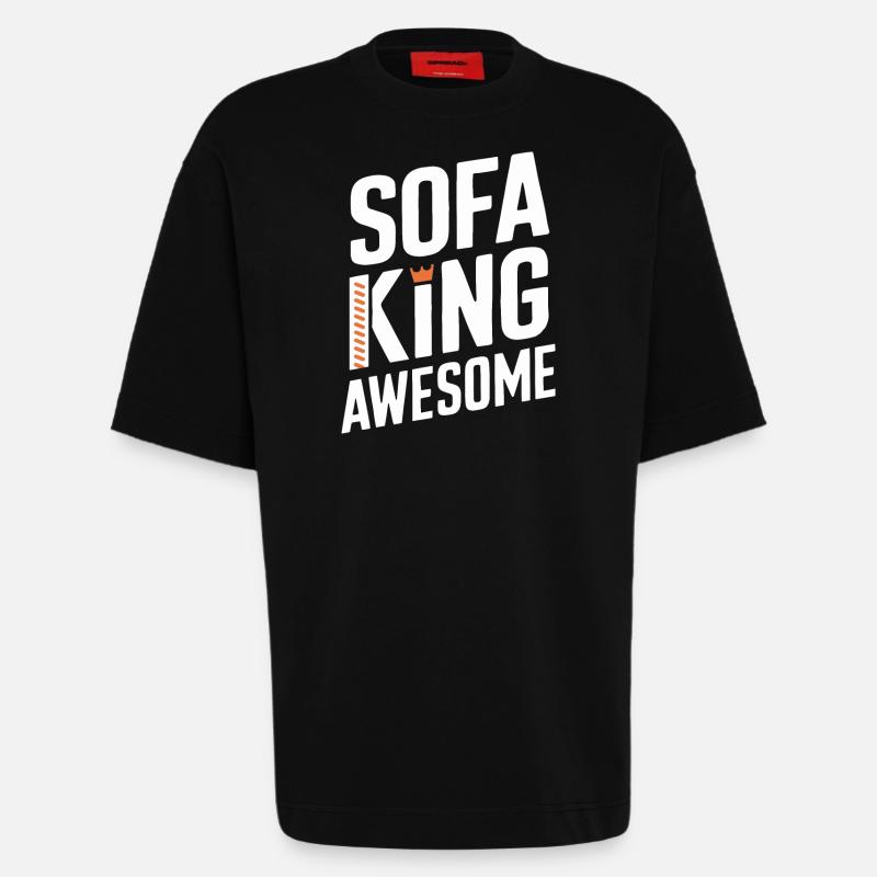 Sofa King Awesome Graphics - Heavyweight T-Shirt - made by SPREAD  - SOLID BLACK