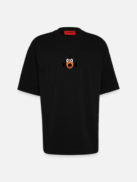 Panic Fish - Heavyweight T-Shirt - made by SPREAD  - SOLID BLACK