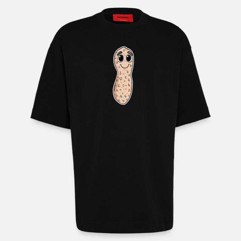 Arachide - T-shirt bio épais oversize fabriqué en UE - SOLID BLACK