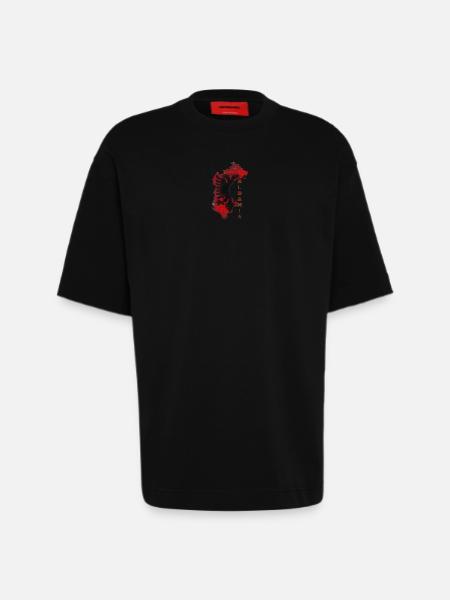 Albania - Heavyweight T-Shirt - made by SPREAD - SOLID BLACK