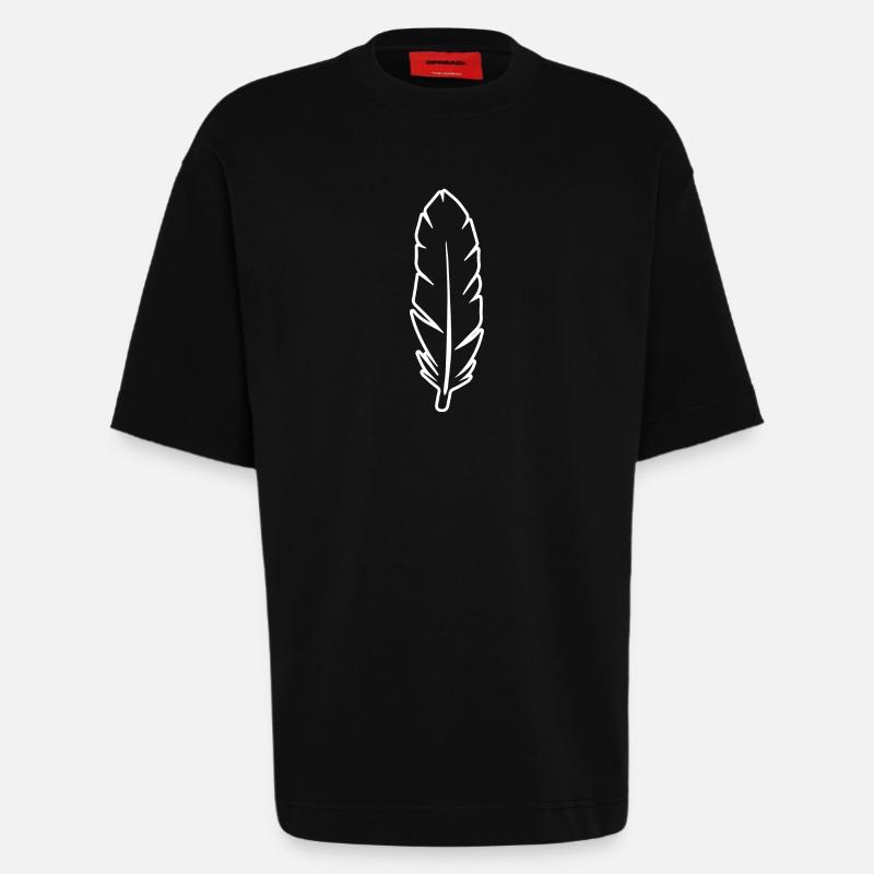 Feder - Heavyweight T-Shirt - made by SPREAD - SOLID BLACK