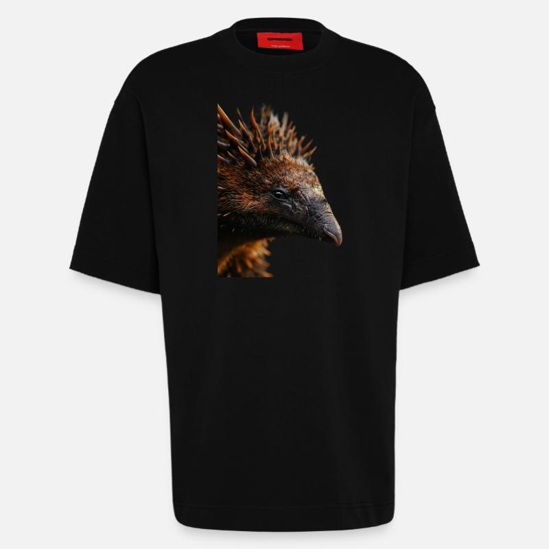 Échidné - T-shirt bio épais oversize fabriqué en UE - SOLID BLACK