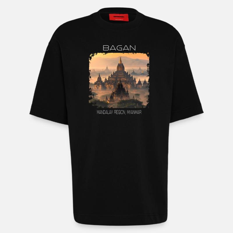 Bagan - Heavyweight T-Shirt - made by SPREAD - SOLID BLACK