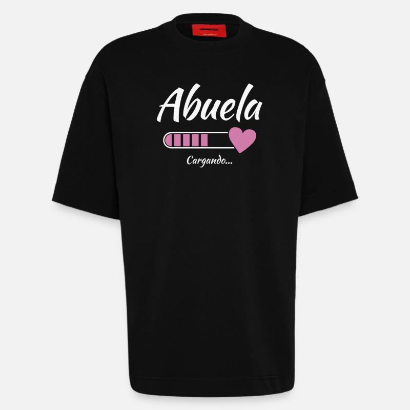 Grand-mère Loading Future Mamie - T-shirt bio épais oversize fabriqué en UE - SOLID BLACK