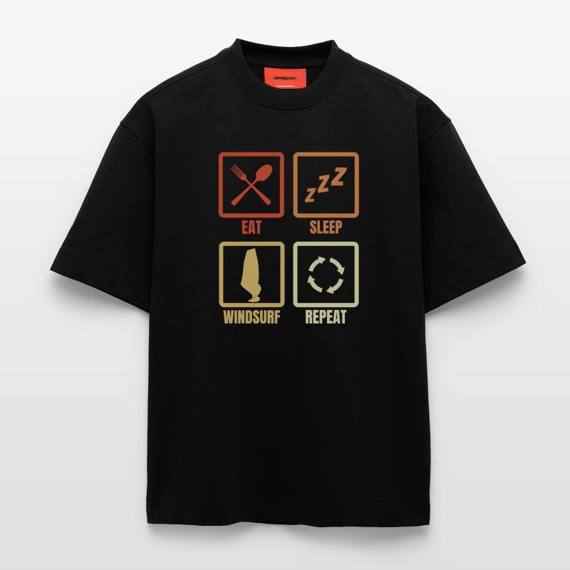 Windsurfing Schedule Heavyweight T-Shirt - made by SPREAD 