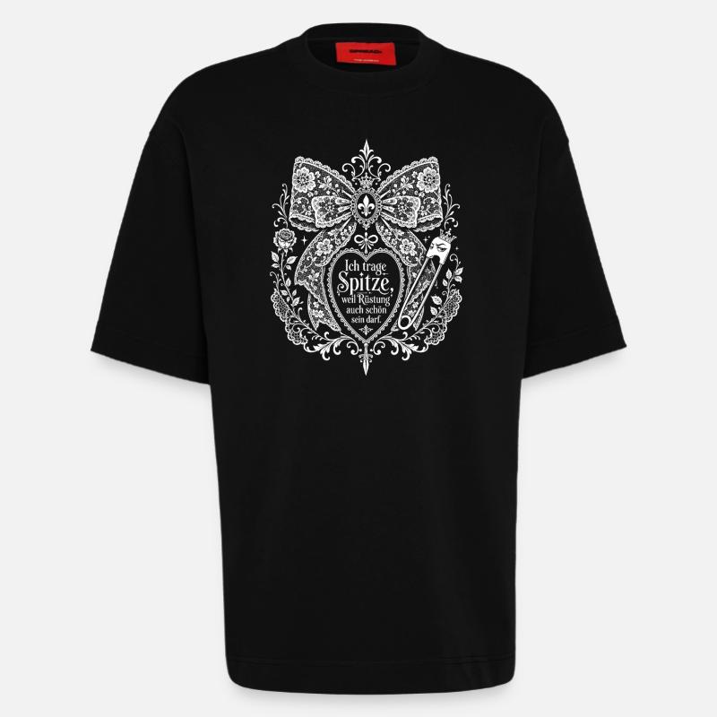 Spitze darf Rüstung sein - Heavyweight T-Shirt - made by SPREAD - SOLID BLACK