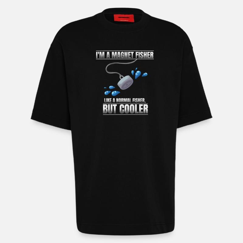 Ich bin ein Magnetfischer - Heavyweight T-Shirt - made by SPREAD  - SOLID BLACK