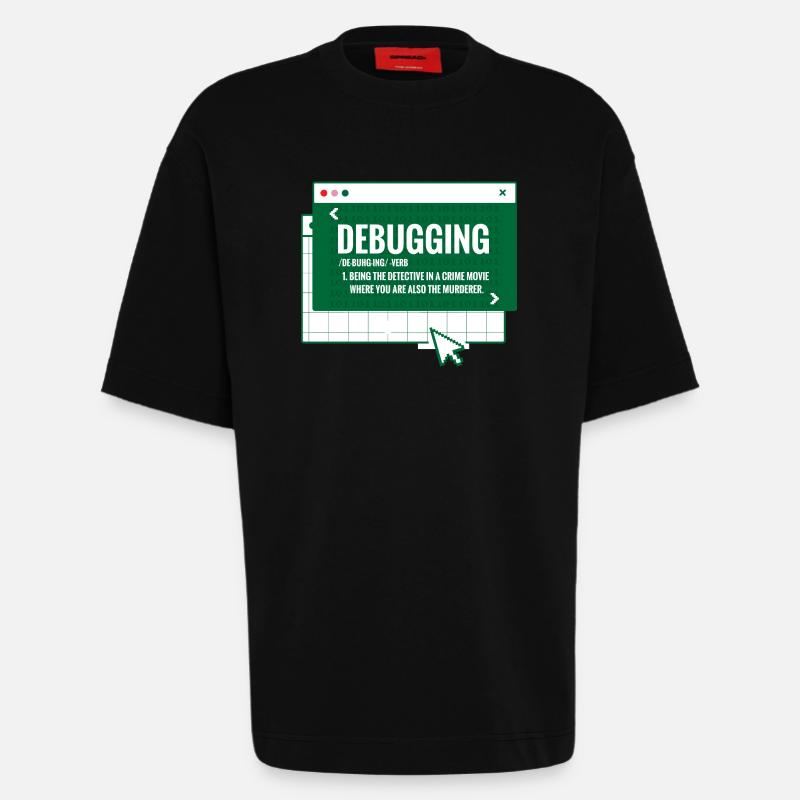 Debugging - Heavyweight T-Shirt - made by SPREAD  - SOLID BLACK