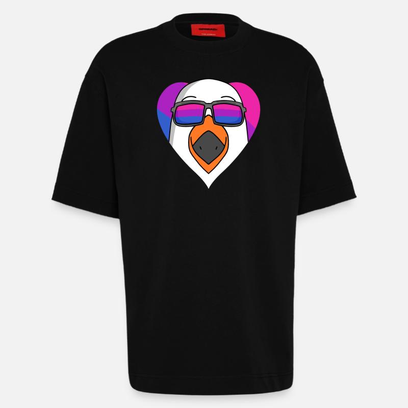Bisexuell Möwe Geschenk - Heavyweight T-Shirt - made by SPREAD  - SOLID BLACK