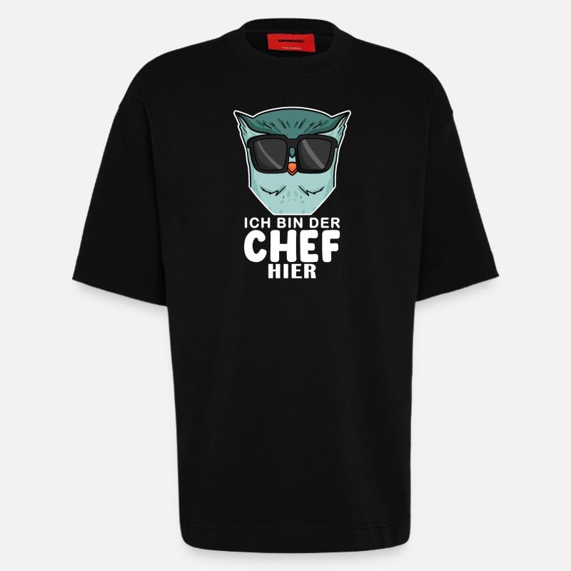 Cool Eule Chef - Heavyweight T-Shirt - made by SPREAD - SOLID BLACK