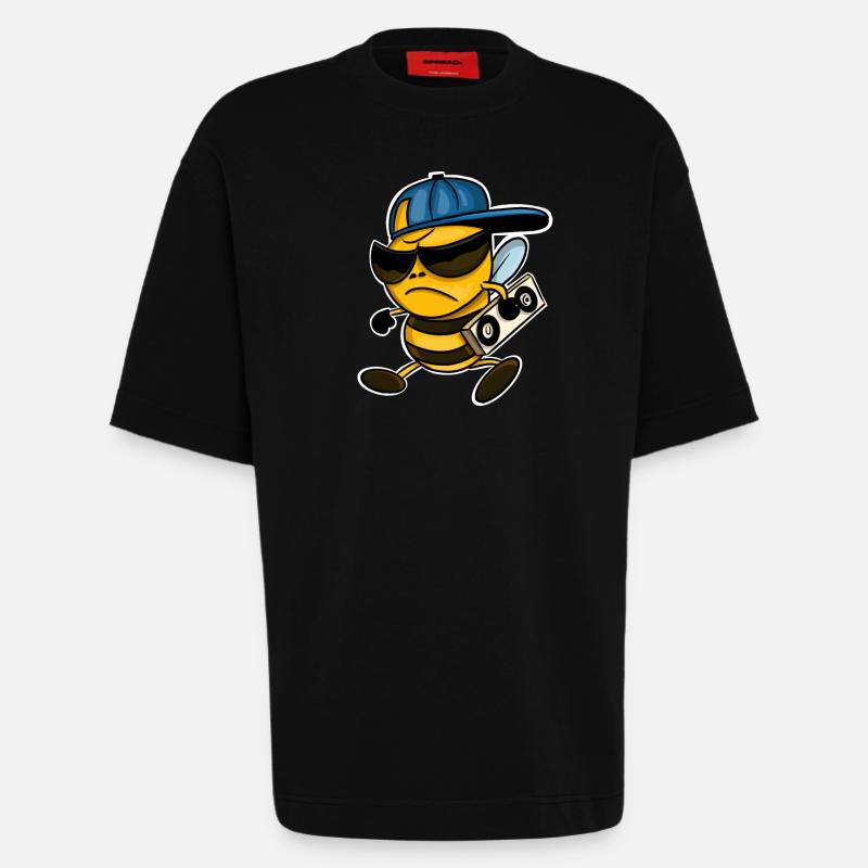 Bee Dj Cool - Heavyweight T-Shirt - made by SPREAD - SOLID BLACK