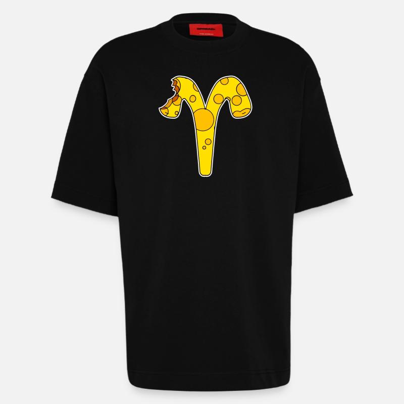 Sternzeichen Widder Symbol - Heavyweight T-Shirt - made by SPREAD  - SOLID BLACK