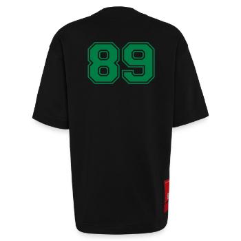 89 - Heavyweight T-Shirt - made by SPREAD  - SOLID BLACK - Back - Fiona (171cm)