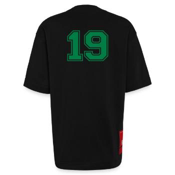19 - Heavyweight T-Shirt - made by SPREAD  - SOLID BLACK - Hinten - Fiona (171cm)