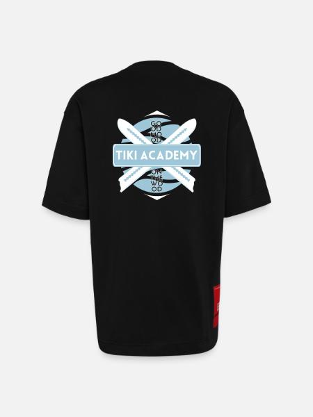 Tiki Academy - T-shirt bio épais oversize fabriqué en UE - SOLID BLACK