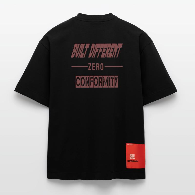 Construit différemment | Sweat à capuche Zero Conformity T-shirt bio épais oversize fabriqué en UE