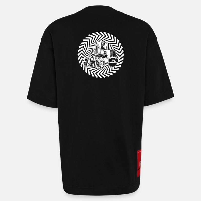 chargeuse sur pneus 23 - T-shirt bio épais oversize fabriqué en UE - SOLID BLACK