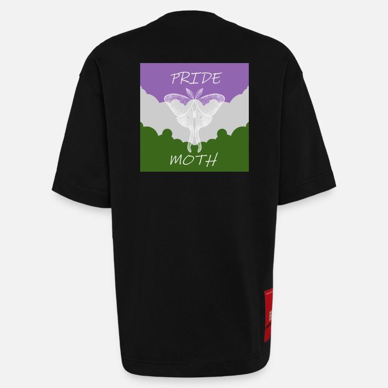 PRIDE MOTTE GENDERQUEER - Heavyweight T-Shirt - made by SPREAD  - SOLID BLACK