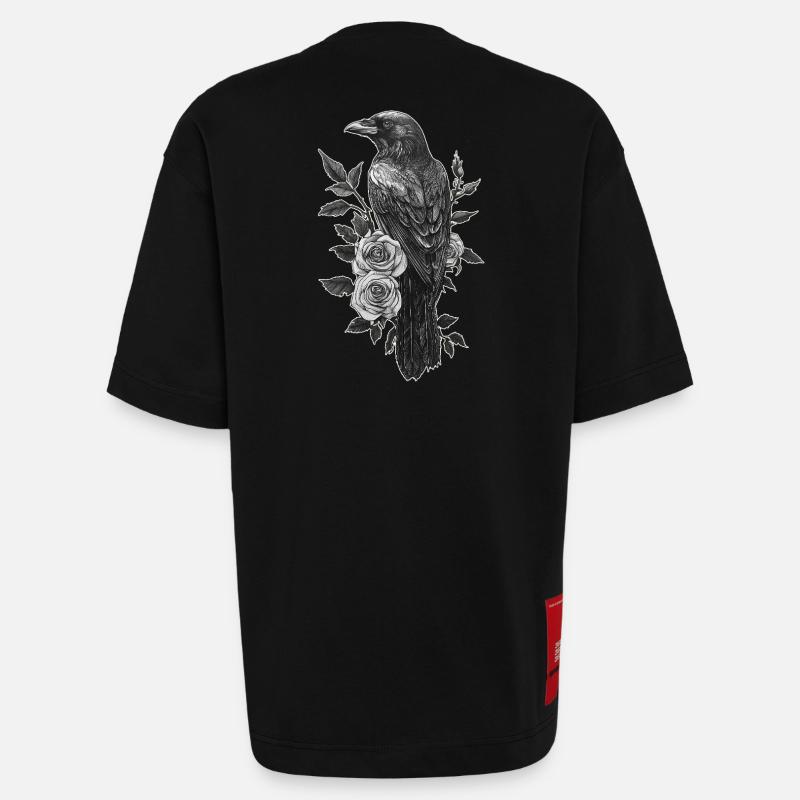 Raven - Heavyweight T-Shirt - made by SPREAD  - SOLID BLACK