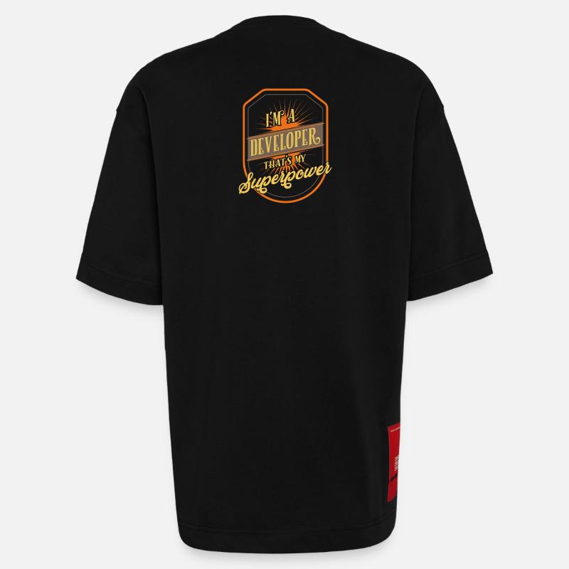 developer - Heavyweight T-Shirt - made by SPREAD  - SOLID BLACK