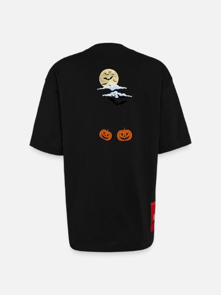La veille d’Halloween - T-shirt bio épais oversize fabriqué en UE - SOLID BLACK